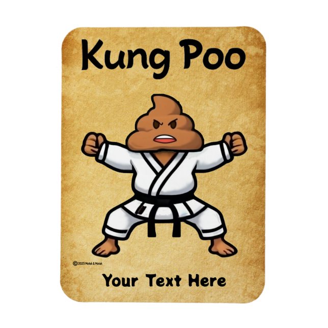 Ímã Cute Kung Poo Karate (Vertical)