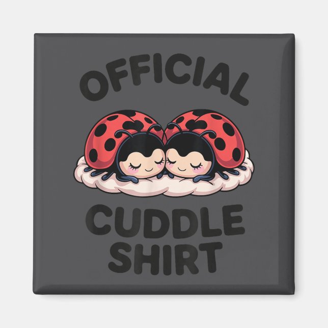 Imã Cute Ladybug Love Cuddle  (Frente)