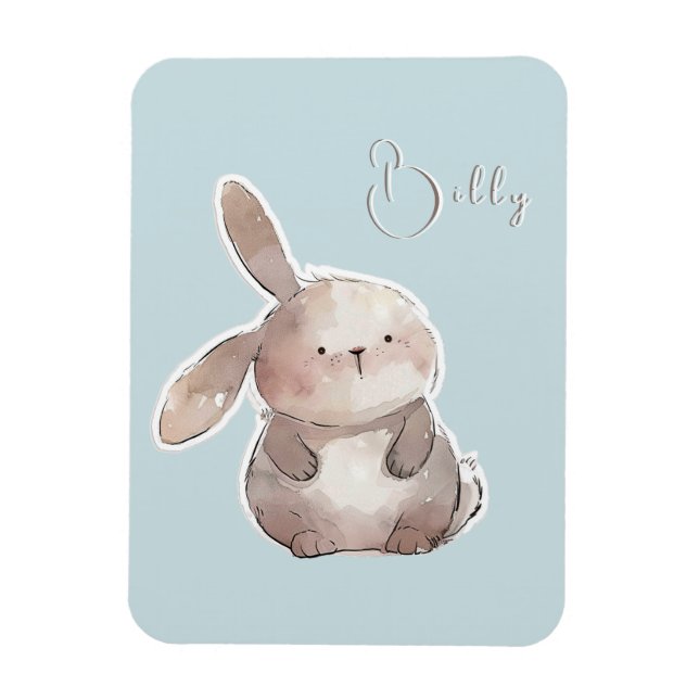 Ímã Cute lapin 2, personnalisé (Vertical)