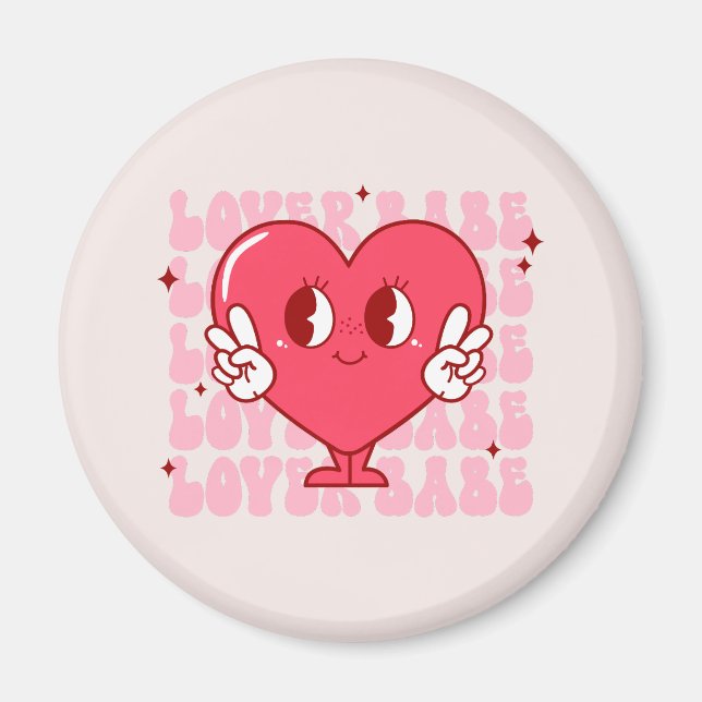 Imã Cute Lover Babe Heart (Frente)