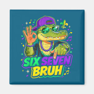 Imã Cute Mardi Gras Seis Sete Bruh