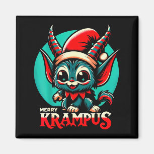 Imã Cute Merry Krampus Natal Férias 30's Retro Ca