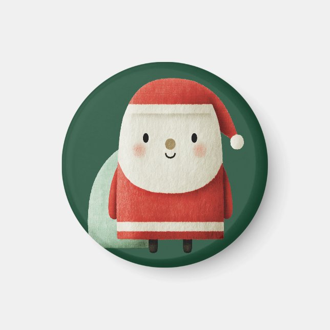 Imã Cute Minimalist Santa Claus (Frente)