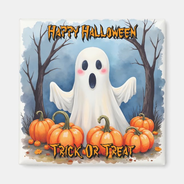 Imã Cute Modern Halloween Spooky Collection (Frente)