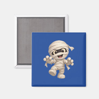 Imã Cute Mummy Halloween Cartoon Illustration