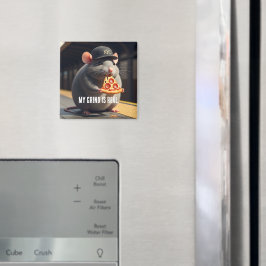 Imã Cute NYC Pizza Rat Subway Legend Magnet