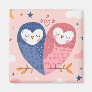 Imã Cute Owls Magnet