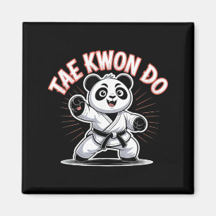 Imã Cute Panda Taekwondo - Engraçado MMA TKD Coreano