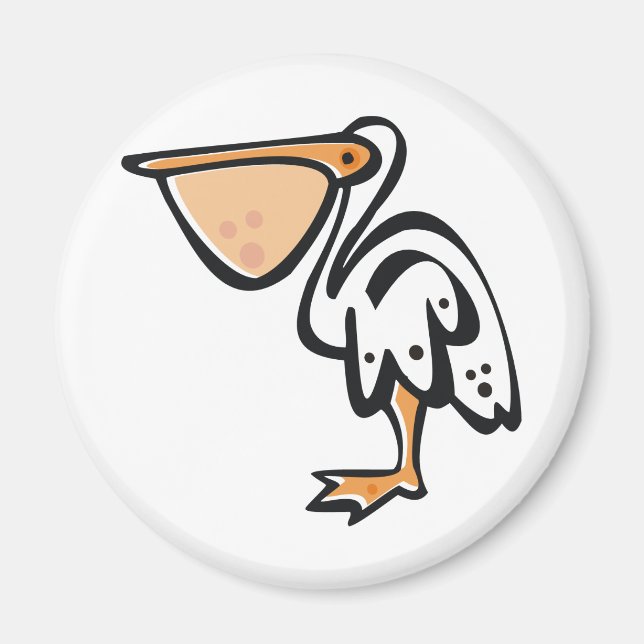 Imã Cute Pelican (Frente)