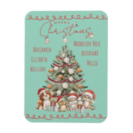 Ímã Cute Pets Watercolour Family Christmas Magnet