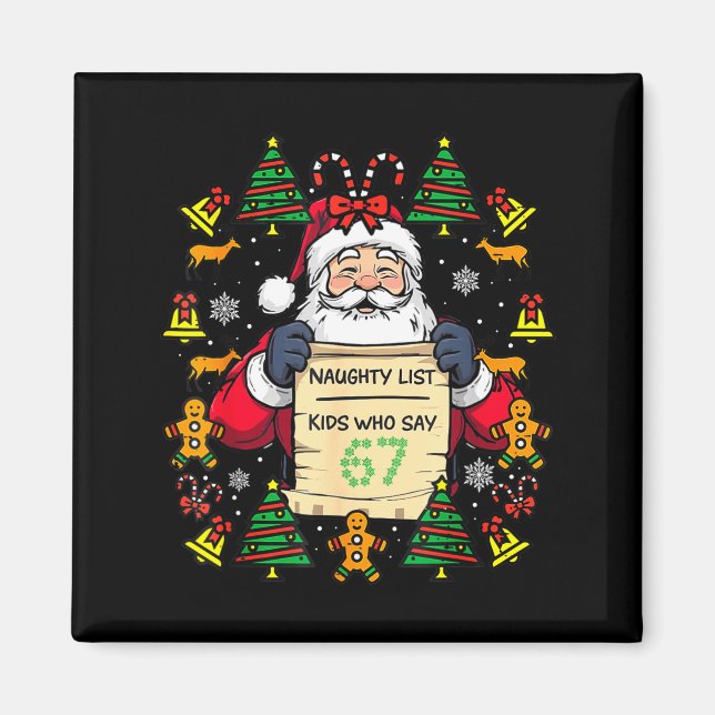 Imã Cute Preppy Christmas,reindeer Brushstrokes Funny  (Frente)