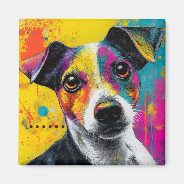 Imã Cute Puppy Funny Dog Mixed Media Animal Pet (Frente)