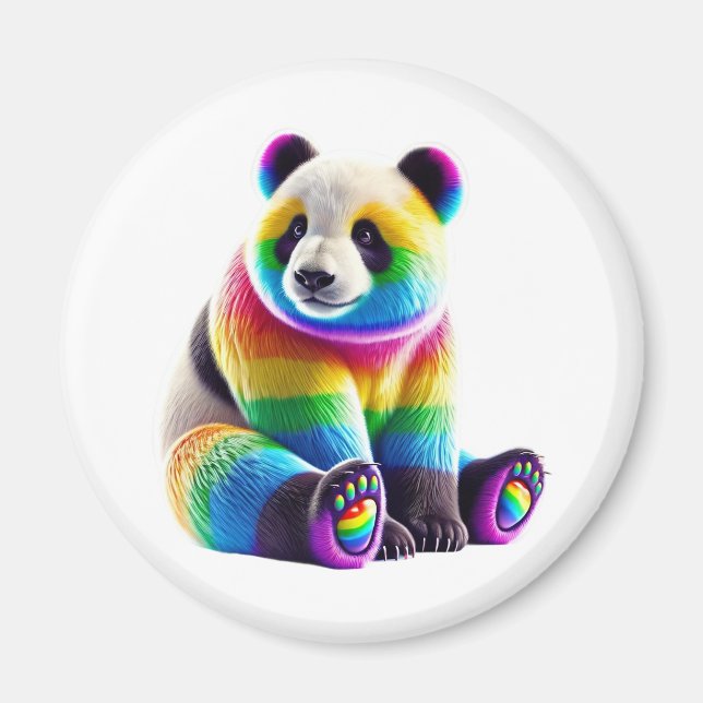Imã Cute Rainbow Panda (Frente)