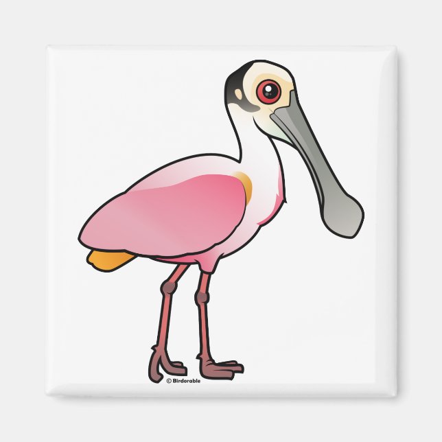 Imã Cute Roseate Spoonbill (Frente)