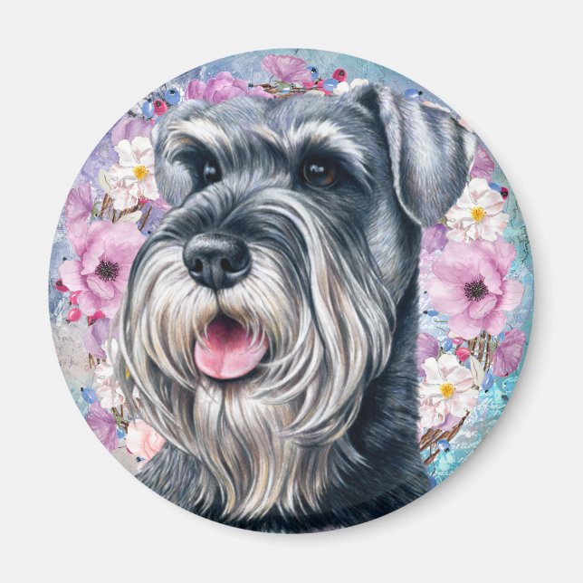 Imã Cute Schnauzer (Frente)
