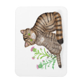 Ímã Cute Scottish Wildcat and kitten magnet