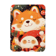 Cute Shiba Inu Abraçando Panda de Pelúcia