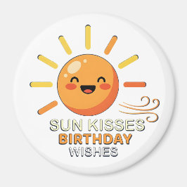 Imã Cute Smiling Sun Birthday Wishes Fridge Magnet
