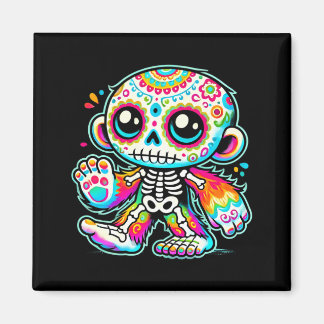 Imã Cute Sugar Skull Pé Grande Dia Dos Mortos