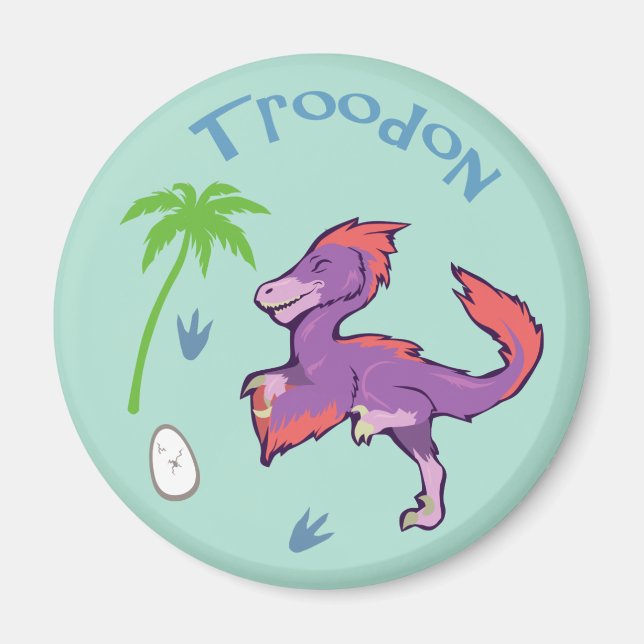 Imã Cute Troodon (Frente)