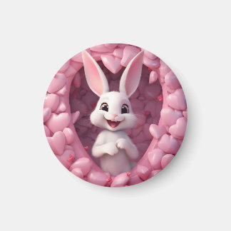 Imã Cute Valentine Bunny Magnet