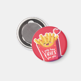 Imã Cute Valentine French Fries Pun
