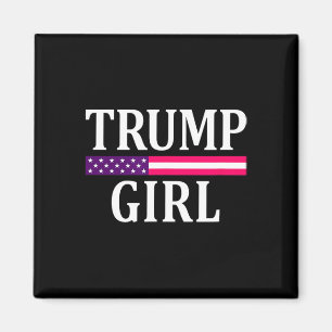 Imã Cute Vintage Vote Trump Girl Republican USA Flag 2