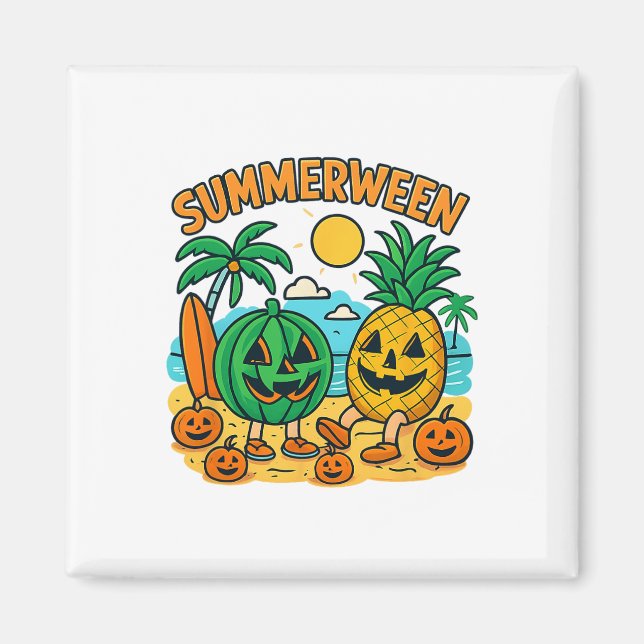 Imã Cute Watermelon E Abacaxi Cute Bea Engraçados (Frente)