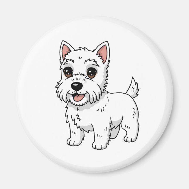 Imã Cute West Highland White Terrier Dog (Frente)