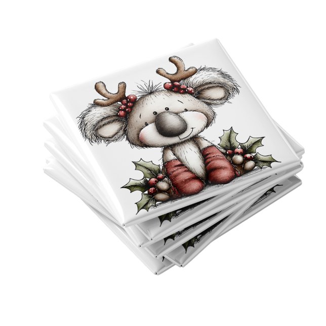 Imã Cute Whimsical Koala Christmas Magnet (Cute Whimsical Koala Christmas Magnet by PiggyPrint Stickers. )