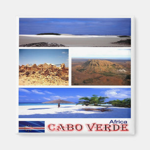Imã CV - Cabo Verde - I Love - Mosaico Collage