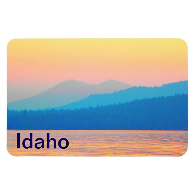 Ímã Cyan e Salmon Sunset (Horizontal)