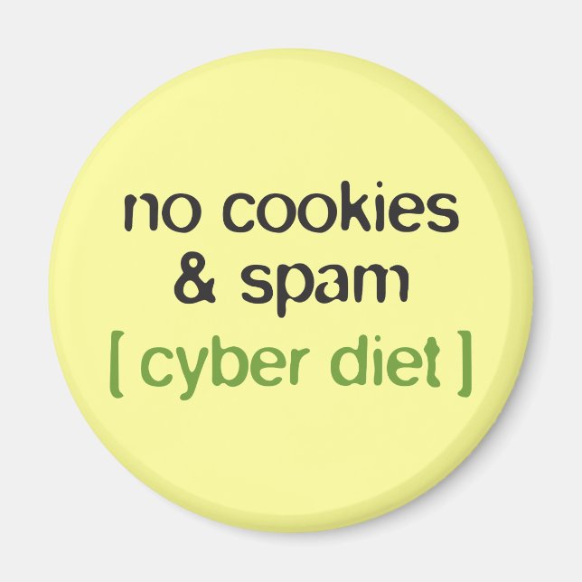 Imã Cyber Diet - Sem cookies e spam (Frente)