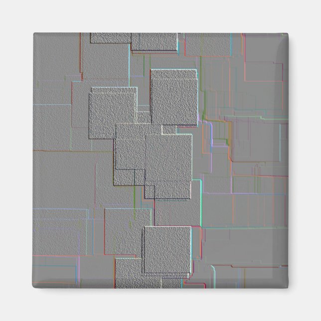 Imã "Cyber Gothic" Arte Geométrica (Frente)