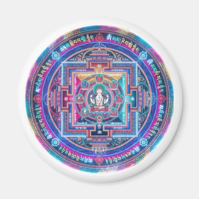Imã Cyberpunk Mandala (Frente)