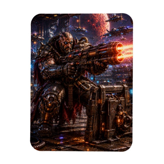 Ímã Cyborg Space Pirate — Heavy Gunner (Vertical)