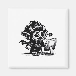 Imã Cyborg Whimsigoth Troll da Internet Arte Vintage D