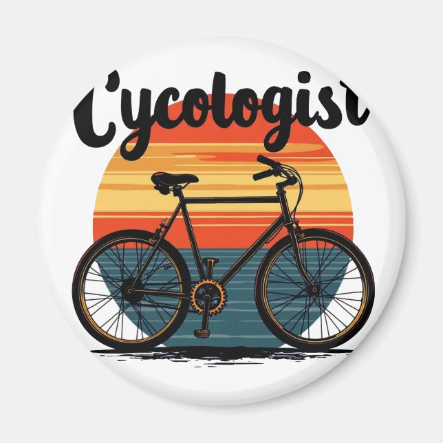 Imã Cycologista: Energetic Biker Tee - for Cycling (Frente)