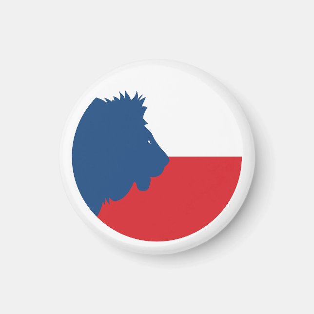 Imã Czechia Lion Bandeira Nacional Checa (Frente)