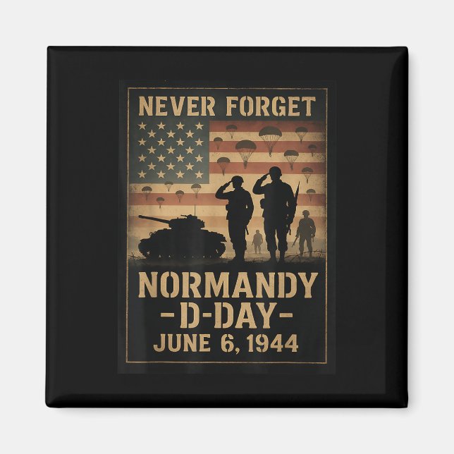 Imã D-day 81st Anniversary Normandy 1944 Military Trib (Frente)