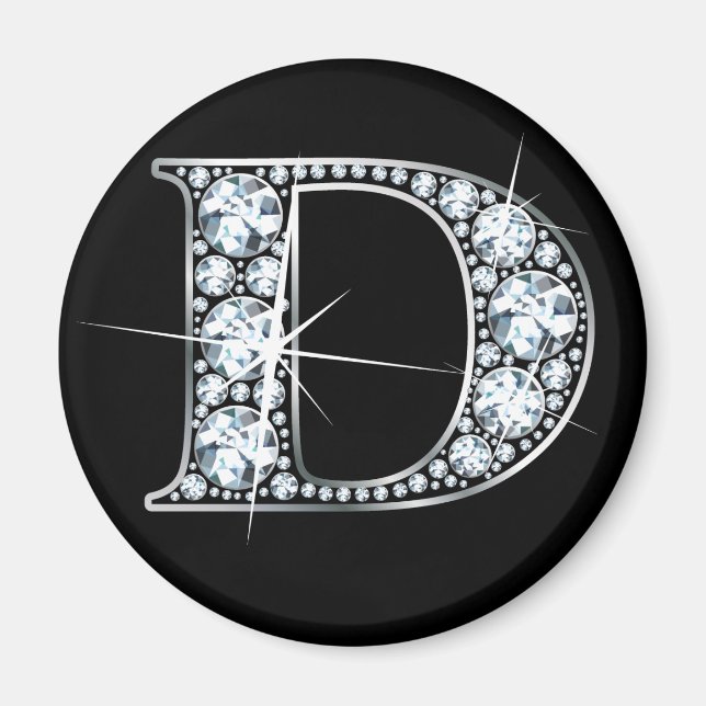 Imã "D" Faux-"Diamond Bling" Magnet (Frente)