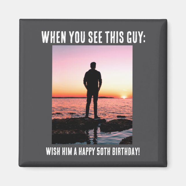 Imã D Funny 50th Milestone Birthday  (Frente)