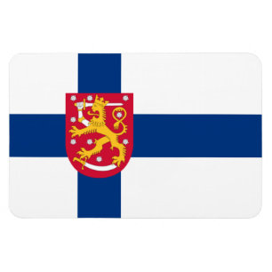 Ímã da bandeira de Finlandia - cruz & braços