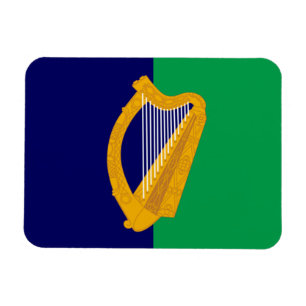 Ímã da bandeira de Ireland - harpa no azul & no