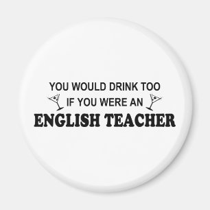 Imã Da bebida professor de inglês demasiado -