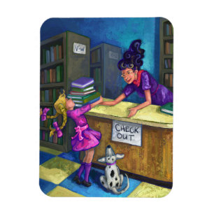 Ímã Da biblioteca da verificação trabalhos de arte