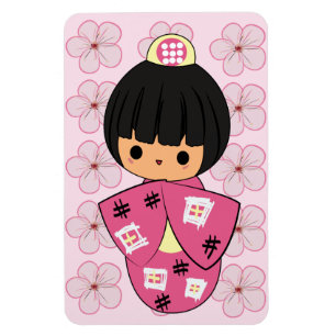 Ímã da boneca de Kawaii Kokeshi