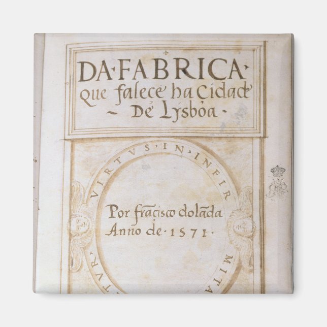 Imã Da Fabrica que falece ha Cidade de Lysboa" (Frente)