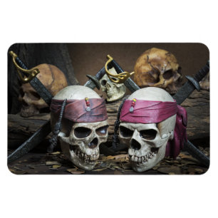 Ímã da foto dos crânios do pirata