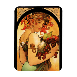 Ímã da fruta de Alphonse Mucha
